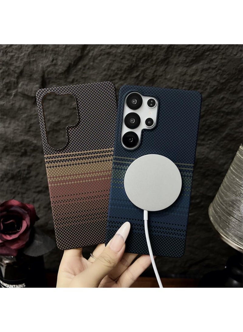 Adando Compatible with Samsung Galaxy S26 Ultra Case, Ultra-Thin and Lightweight, Semi-Enclosed Frameless, Slim Carbon Fiber, Case for Samsung S26 Ultra Shockproof Strong Magnetic Cover, Wireless Charging (Sunset) - Image 4